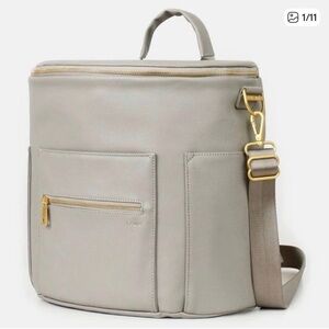 Fawn Design well loved original grey diaper bag backpack mom bag - see photos